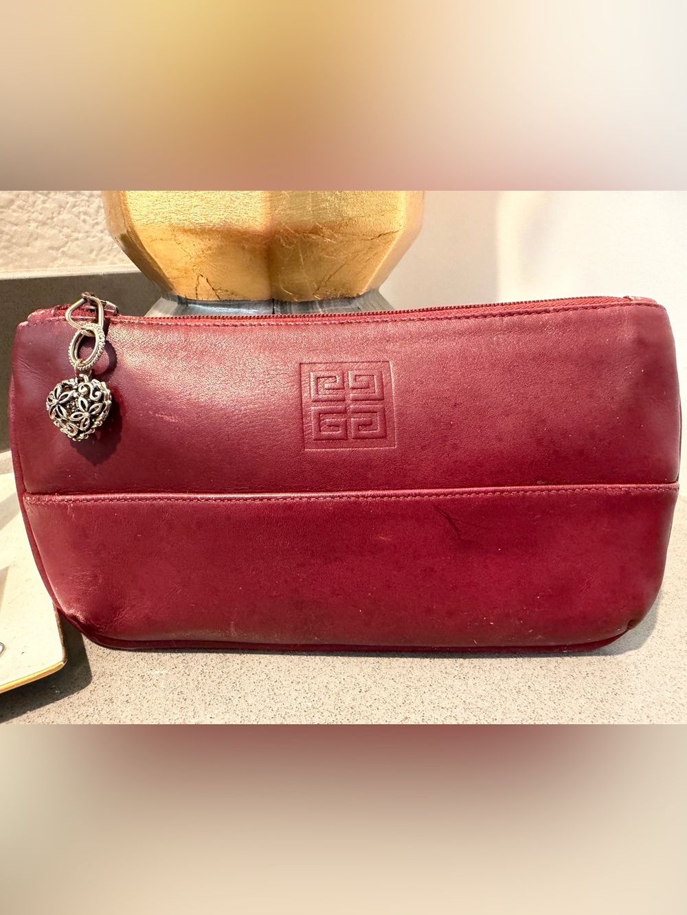 Vintage Givenchy Burgundy Leather Pouch